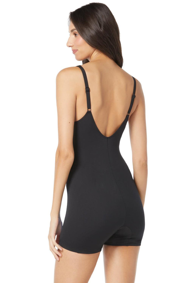 Gabar Color Blocked Solids Boy Leg Swimsuit, Riviera Black (G8D421)