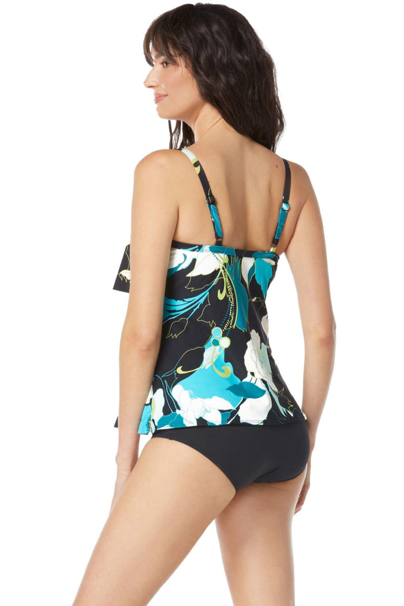 Beach House Avalon Floral Jane Tankini, Black (H6C025)