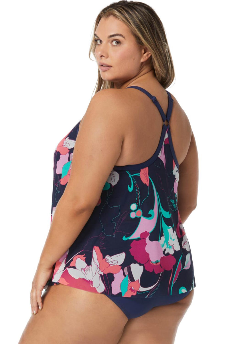 Beach House Women Avalon Floral Kerry Tankini, Admiral (HW6C355)