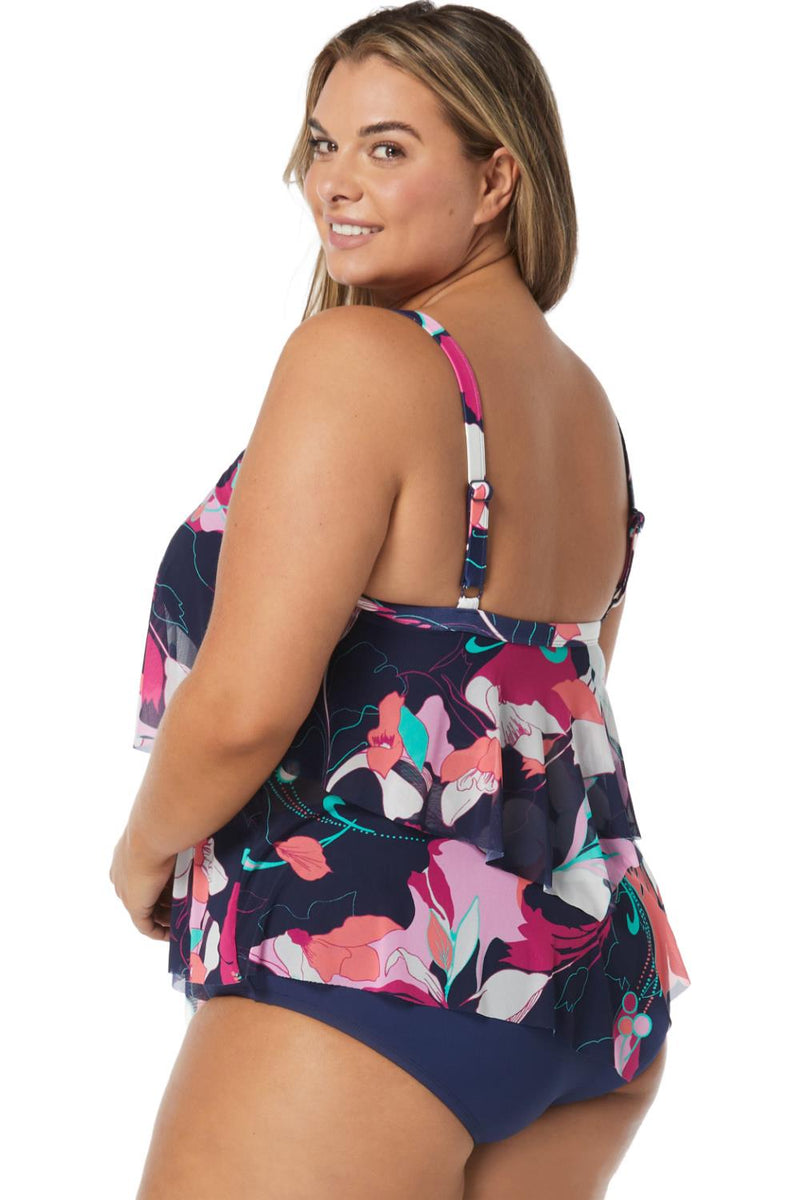 Beach House Women Avalon Floral Portia Tankini, Admiral (HW6C068)