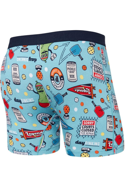 SAXX Vibe Dropstop Xtra Boxer Brief SXVX24F-PIK (Pickleball Legends-Aqua)