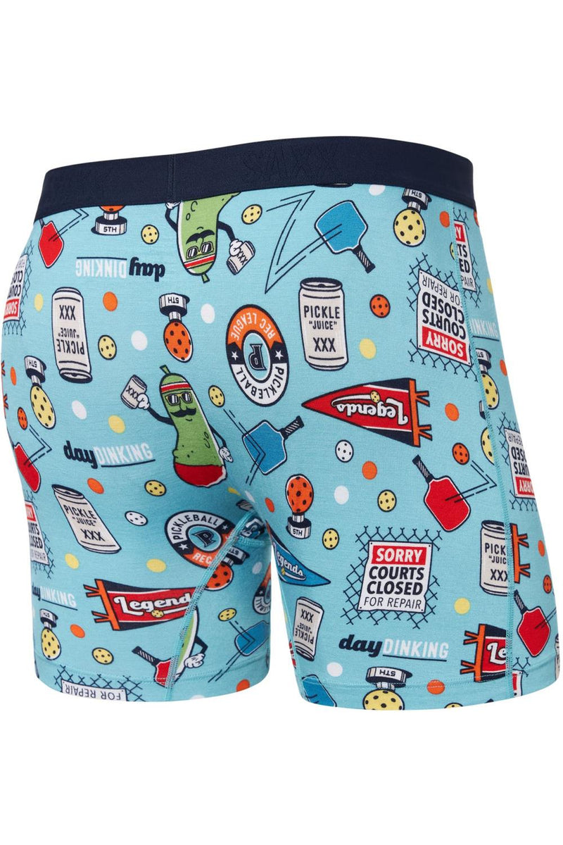 SAXX Vibe Dropstop Xtra Boxer Brief SXVX24F-PIK (Pickleball Legends-Aqua)