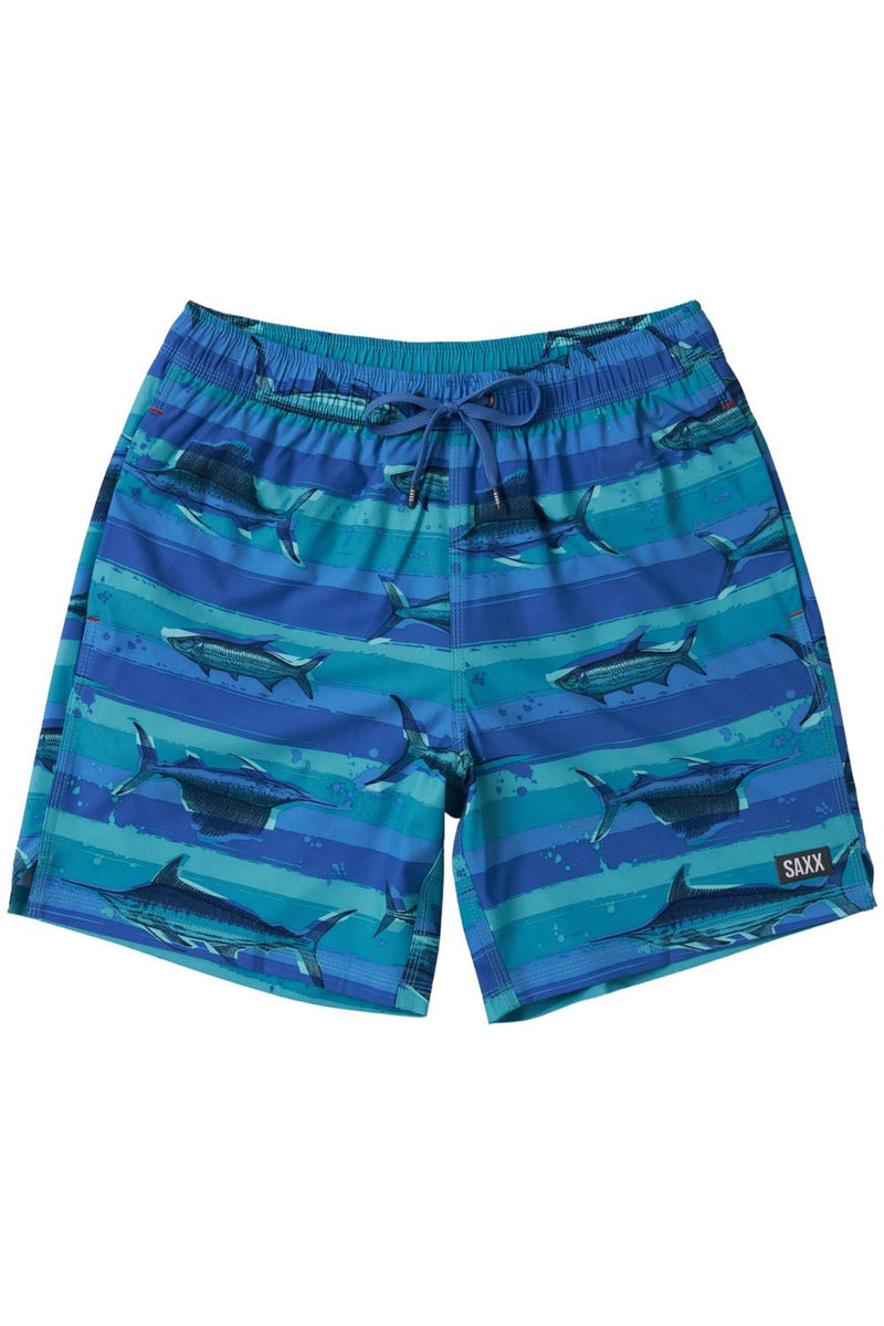 SAXX Oh Buoy 7” Swim Shorts SXSW04L-FOM (Fish On Blue Moon)