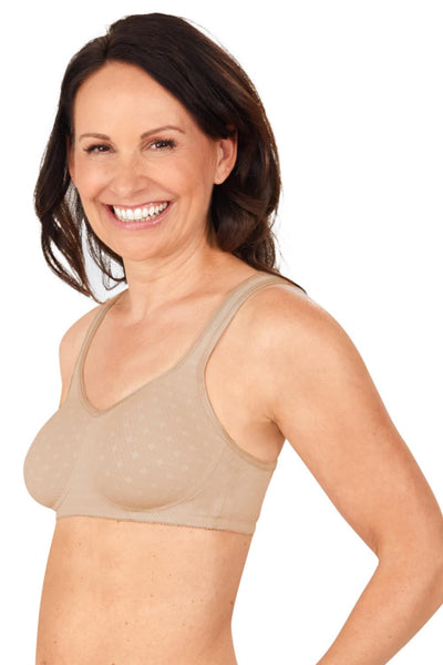 Amoena Tiana Mastectomy Wire-Free Soft Cup Bra, Sand (44809)