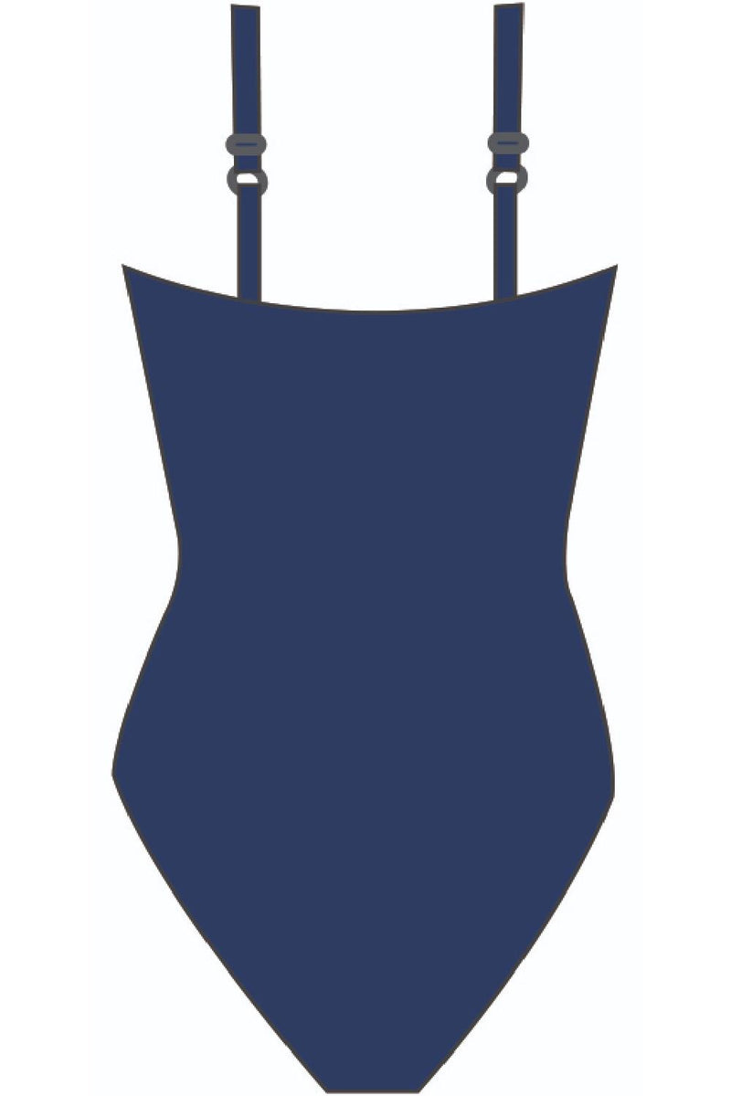 Finz Hawaiian Splice One Piece Swimsuit, Navy (FZW1855C)