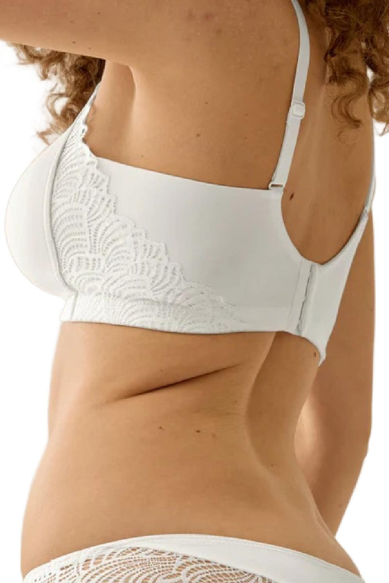 Naturana Wireless Bra with Side Smoother Effect and Lace, Ecru (5675)