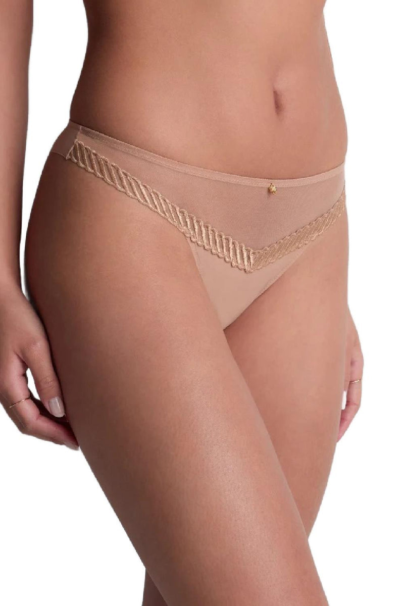Aubade Sheer Emotion Thong, Sand (4M26)