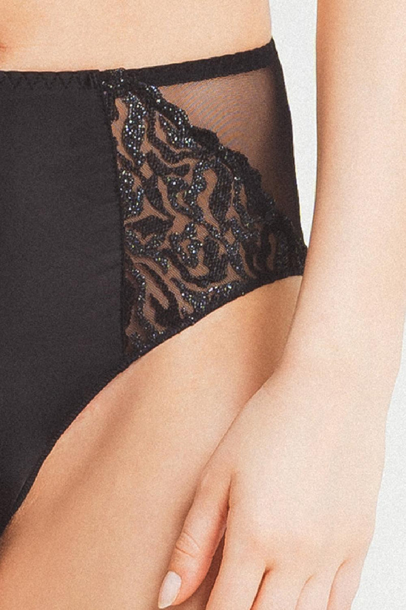 Louisa Bracq Electric Waves Full Brief, Black (49450)
