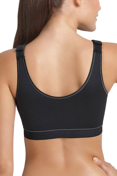 Anita Firm Support Front Closure Sports Bra, Black (5523)