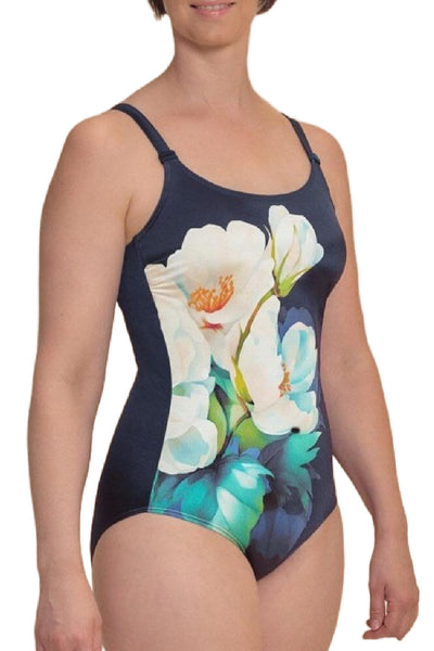 Amoena Lazio Mastectomy Swimsuit, Dark Blue (71813)