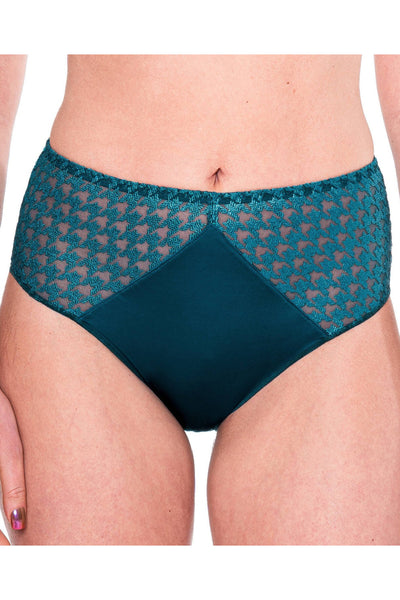 Louisa Bracq Tailor High-Waisted Panty, Neon Botanica (54550)