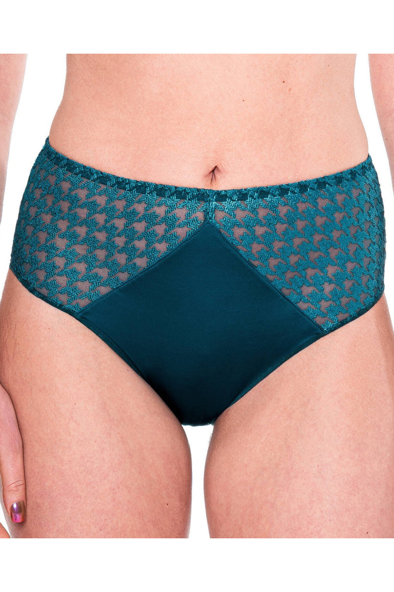 Louisa Bracq Tailor High-Waisted Panty, Neon Botanica (54550)