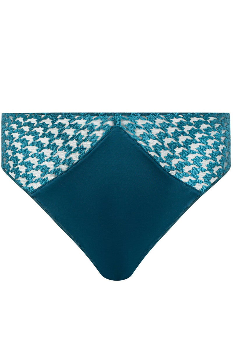 Louisa Bracq Tailor High-Waisted Panty, Neon Botanica (54550)