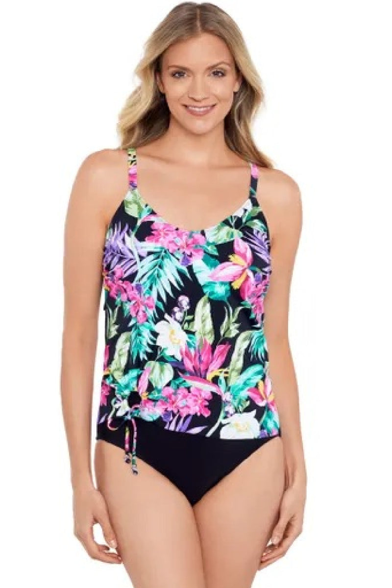 Shape Solver Side Ring Tankini Top, Mystic Tropic (60201024)