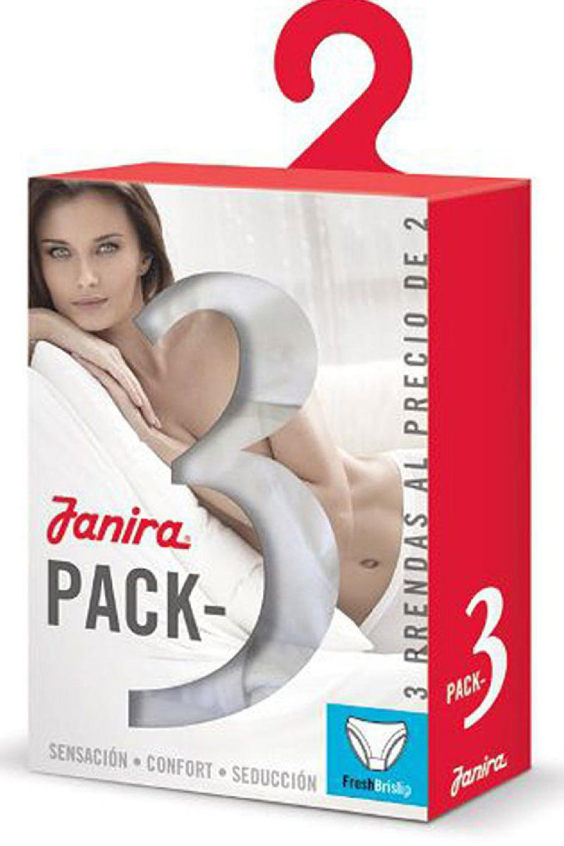 Janira Esencial Maxi Full Brief 3-Pack, Black (31183)