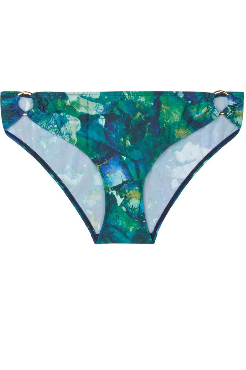 Aubade Deep Green Sea Brazilian Bikini Bottom, Peinture (IY22)