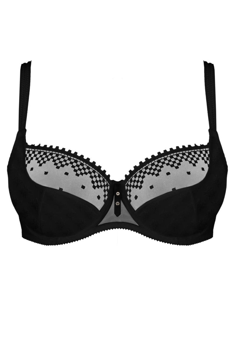 Empreinte Jazz Demi Cup Bra, D Cup, Black (8189)