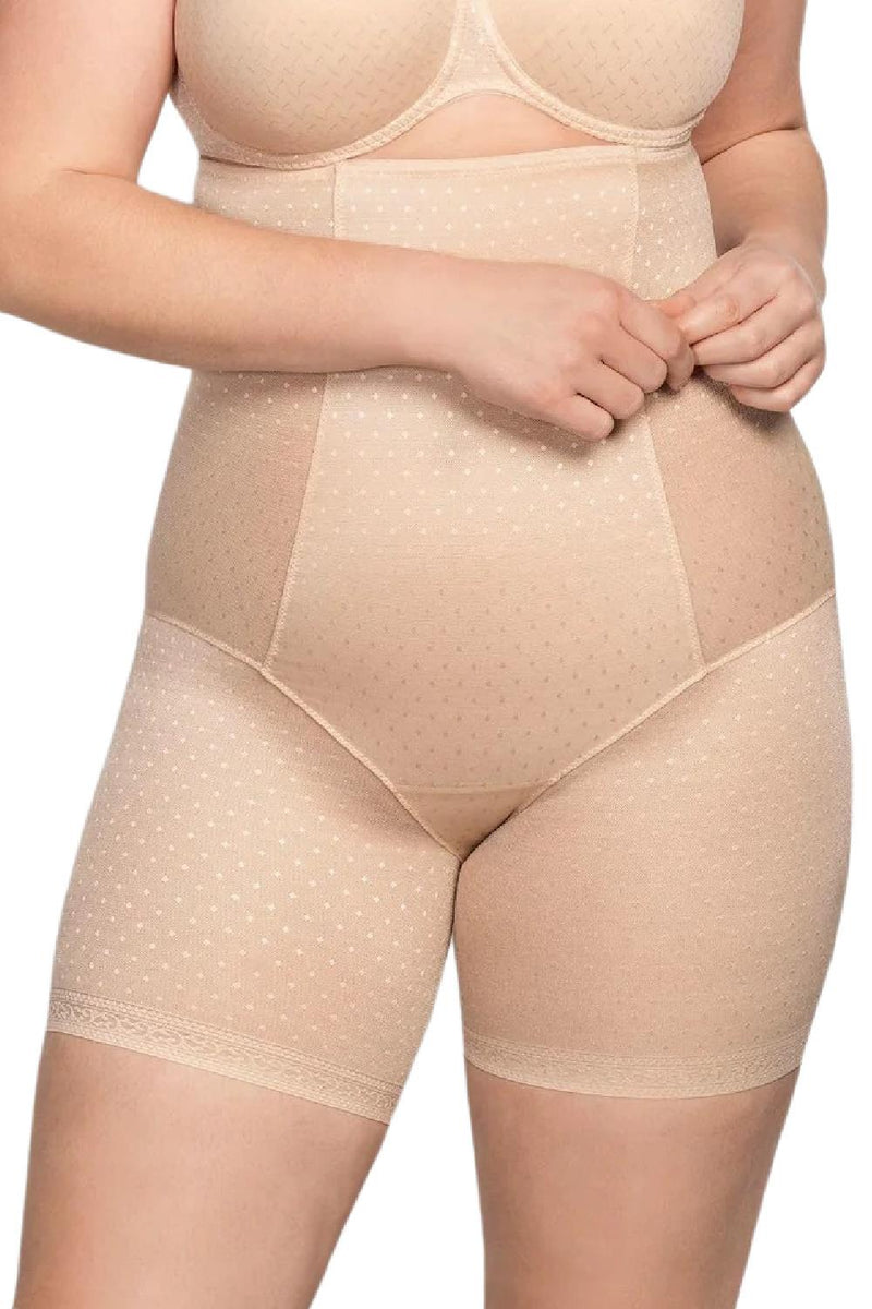 Ulla Meghan High Rise Shaping Shorts with Leg, Biscuit (3118)