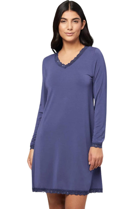 Fleur't Modest Nightshirt, Oxford Blue (632)
