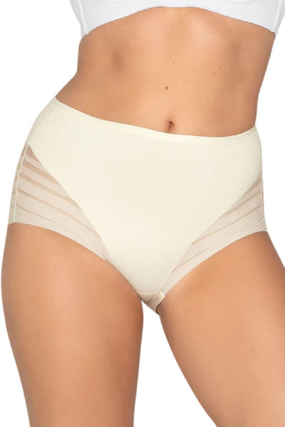 Leonisa Lace Stripe Undetectable Classic Shaper Panty, Ivory (012903)