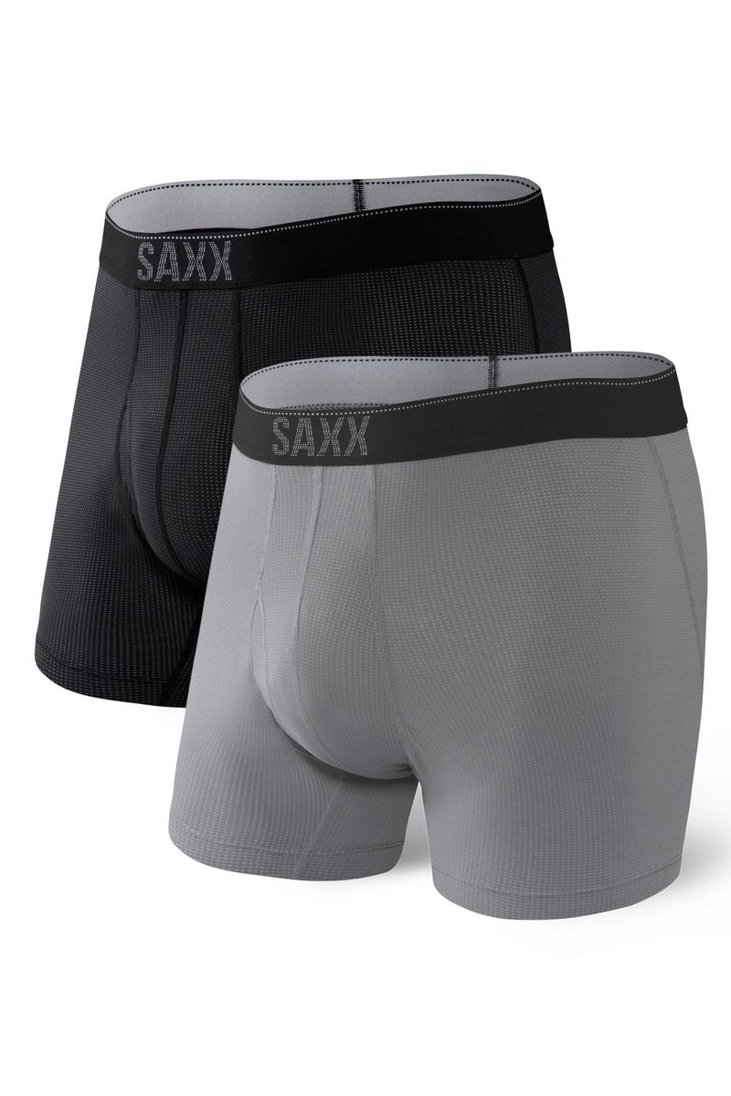 SAXX Quest Boxer Brief 2-Pack SXPP2Q-BD2 (Black / Charcoal II)