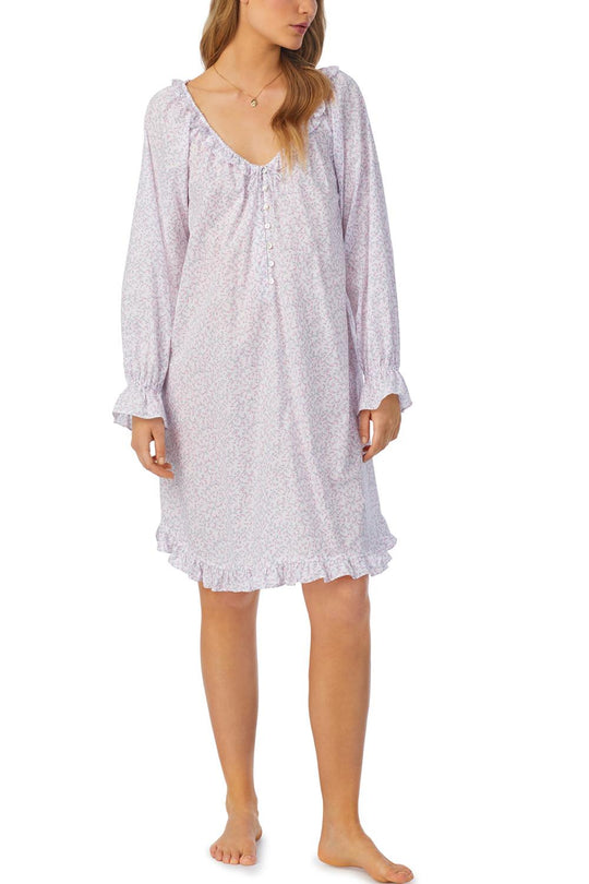 Eileen West 36" L/S Poet's Shirt, Distsy Swirl (E5626614)
