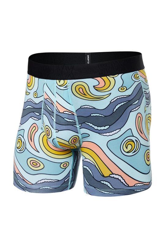 SAXX Droptemp Cool Cotton Boxer Brief SXBB44-SLB (Starry Surf-Light Blue)