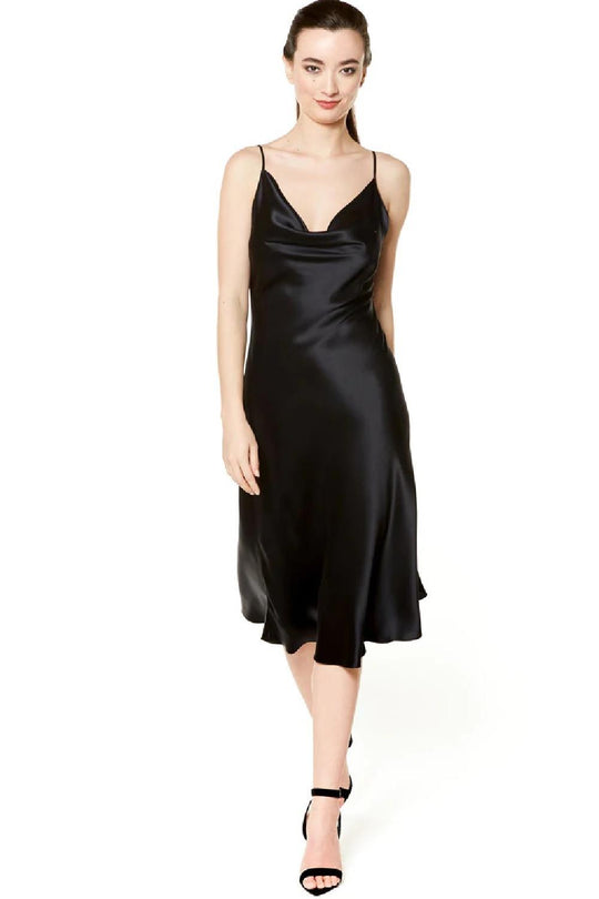 Christine Cowl Neck Gown, Kohl (CHAR7211)