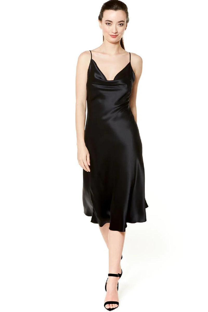 Christine Cowl Neck Gown, Kohl (CHAR7211)