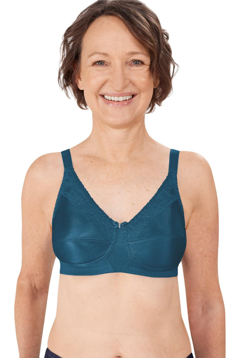 Amoena Nancy Wire-Free Prosthetic Bra 44882 Dark Teal – My Top Drawer