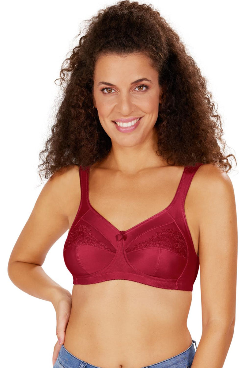 Amoena Isadora Wire-Free Mastectomy Soft Bra, Chilli (44888)