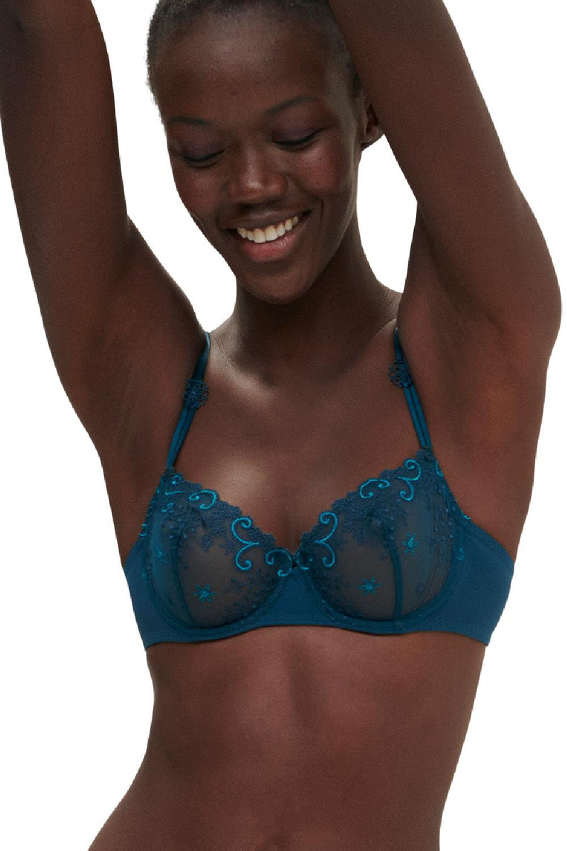 Simone Perele DELICE Sheer Demi Bra, Prestige Blue (12X330)