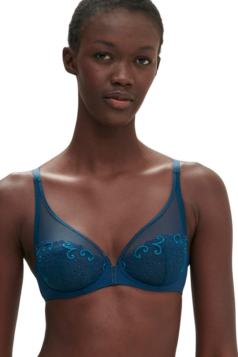 Simone Perele DÉLICE Full Coverage Plunge Bra, Prestige Blue (12X319)