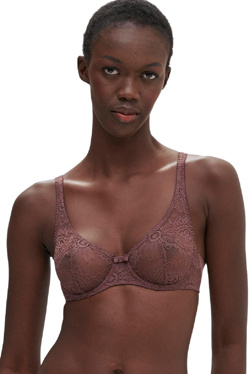 Simone Perele Embleme Underwired Bra with curved neckline 1C3323 Byzantin