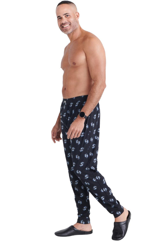 SAXX Droptemp Cool Sleep Pant SXLP44-AWB (Angler Wrangler-Black)