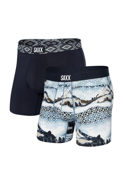 SAXX Ultra Boxer Brief 2-Pack SXPP2U-FGI (Foggy Mountains/Ink Asher WB)