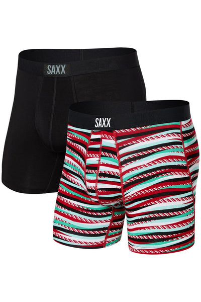 SAXX Vibe Boxer Brief 2 Pack SXPP2V-SZB (Sugar Buzz/Black)