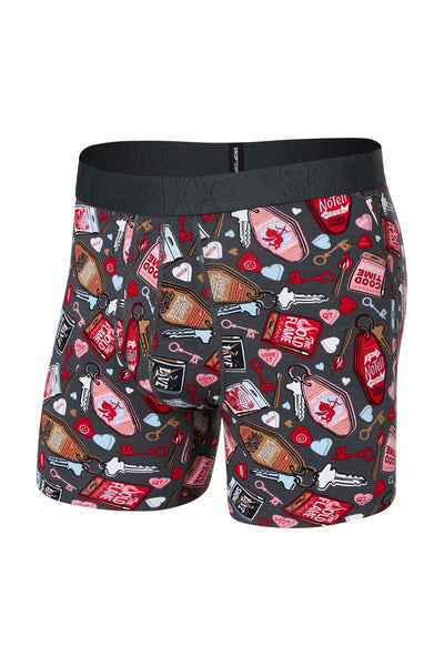SAXX Droptemp Cool Cotton Boxer Brief SXBB44-NTG (No Tell Motel-Graphite)