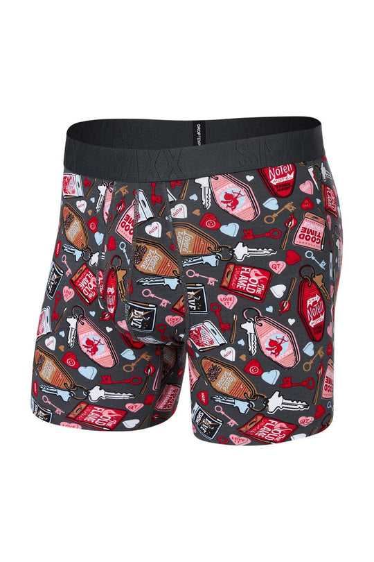 SAXX Droptemp Cool Cotton Boxer Brief SXBB44-NTG (No Tell Motel-Graphite)