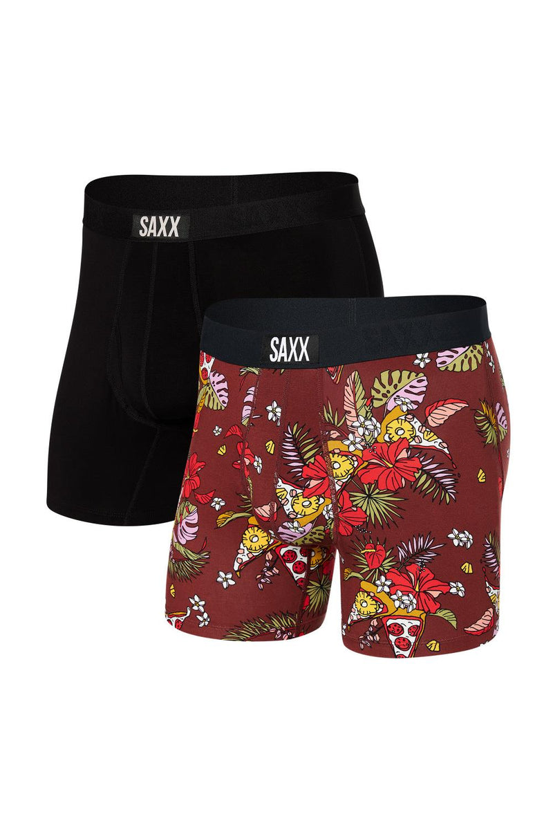 SAXX Ultra Boxer 2-Pack SXPP2U-HZB (Hawaiian Pizza/Black)