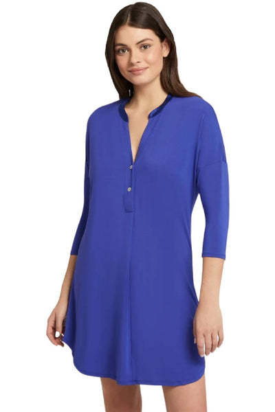 Fleur't Dolman 3/4 Sleeve Nightshirt, Sapphire (6004)