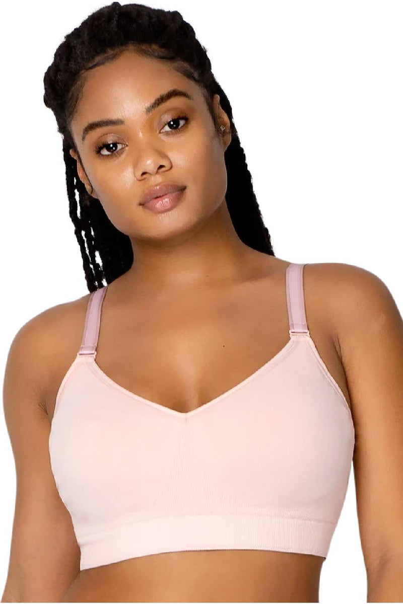 Curvy Couture Smooth Seamless Comfort Wireless Bra, Blushing Rose (1331)