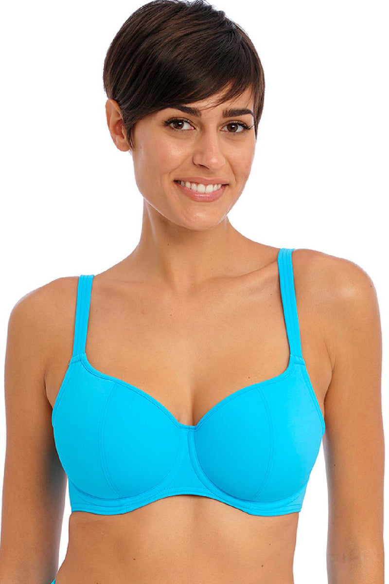 Freya Jewel Cove Sweetheart Swim Bikini, Plain Turquoise ( AS7231)