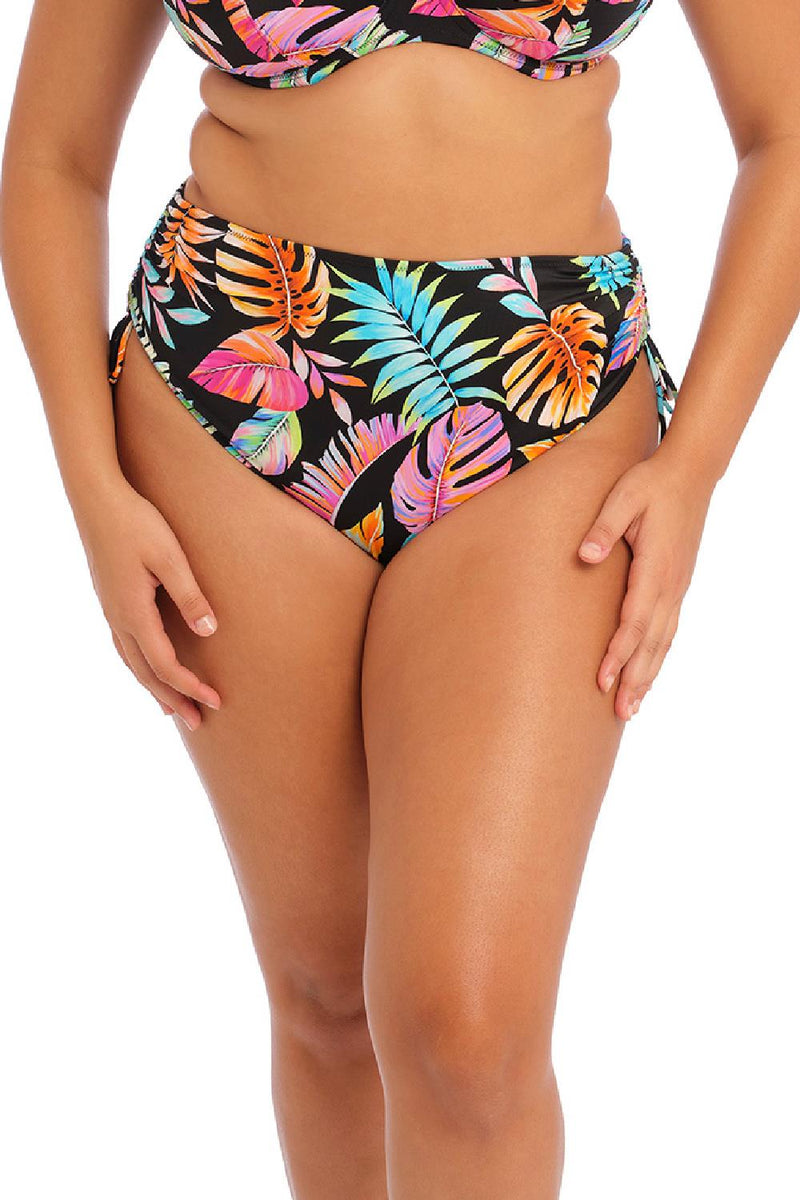Elomi Swim Tropical Falls Adjustable Swim Bottom, Black (ES801573)