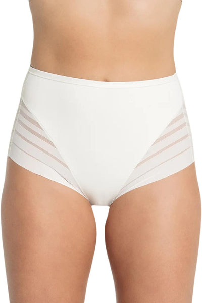 Leonisa Lace Stripe Undetectable Classic Shaper Panty 012903 White