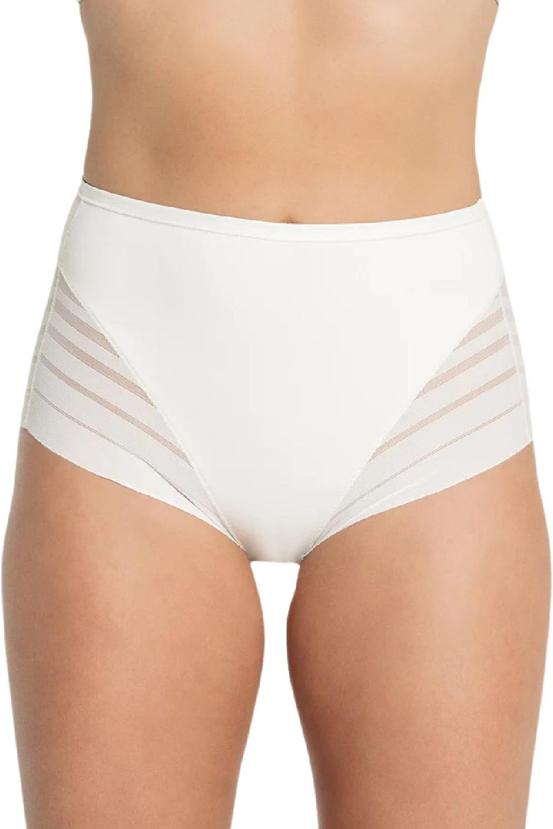 Leonisa Lace Stripe Undetectable Classic Shaper Panty, White (012903)