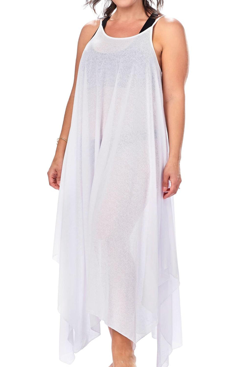Rapz Chiffon Dress, White (4347)