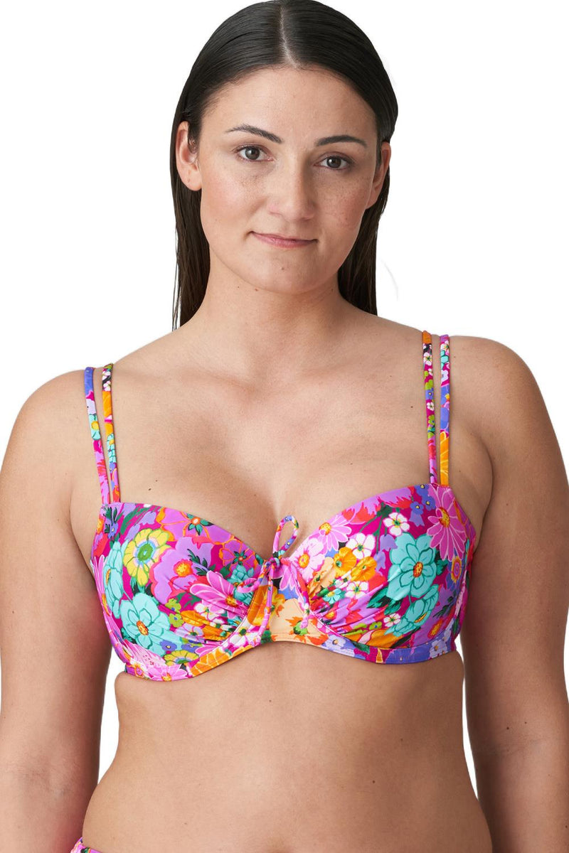 PrimaDonna Najac Padded Balcony Bikini Top, Floral Expressions (4011016)