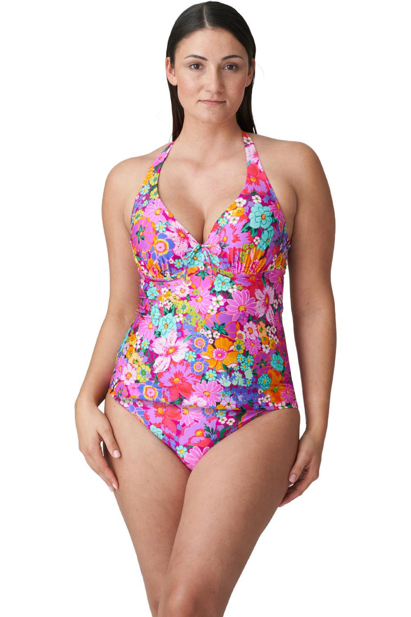 PrimaDonna Najac Swim Half Padded Plunge Tankini, Floral Expressions (4011079)