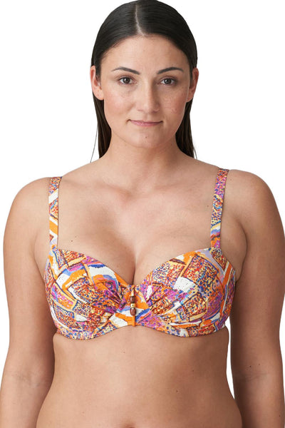 PrimaDonna Swim Navalato Padded Balcony Bikini Top, Summer Sunset ( 4011316 )
